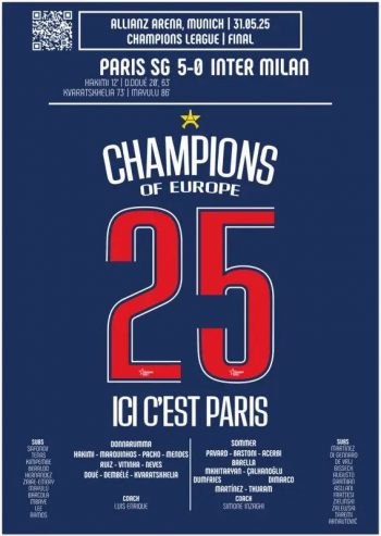 Paris Saint-Germain 2025 _ Le Sacre Ultime (V2) - Poster _ A2